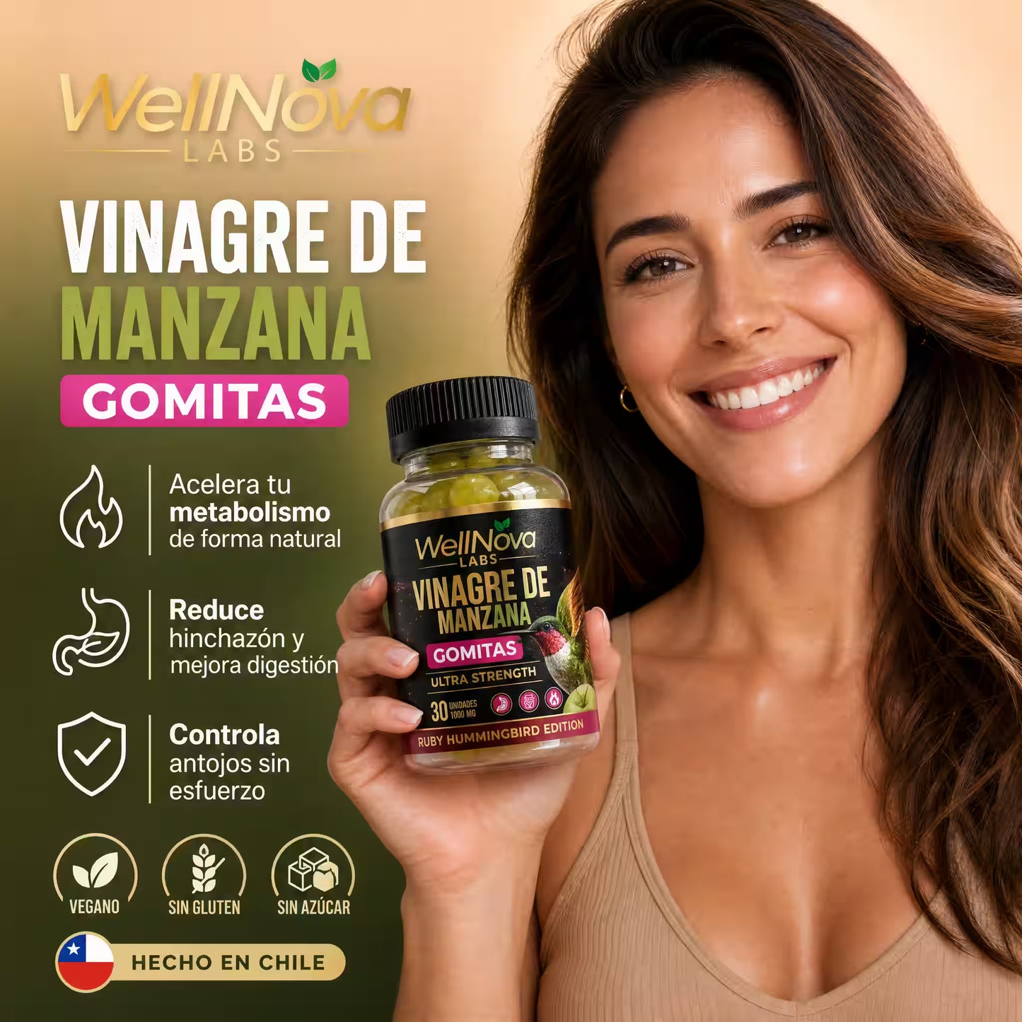 Vinagre de Manzana en Gomitas – Metabolismo y Energía