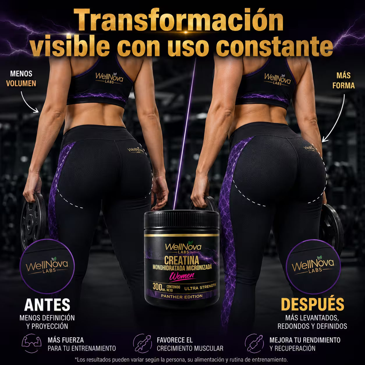 Creatina Monohidratada – Fuerza y Energía Femenina