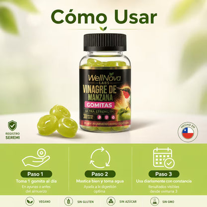 Vinagre de Manzana en Gomitas – Metabolismo y Energía