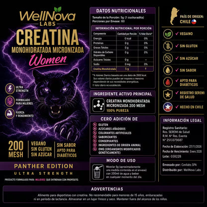 Creatina Monohidratada – Fuerza y Energía Femenina