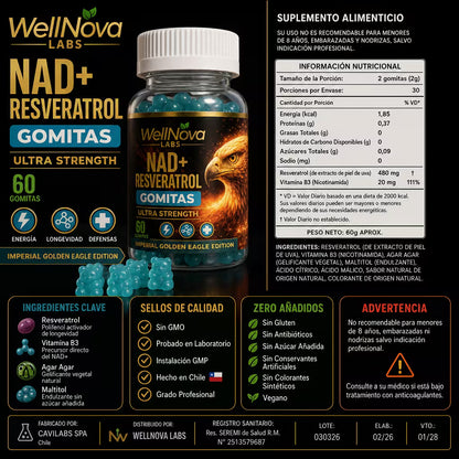 NAD+ y Resveratrol – Energía y Longevidad